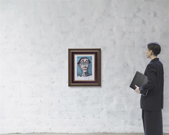 Clown fond bleu 青い背景のピエロ by Bernard Buffet on artnet